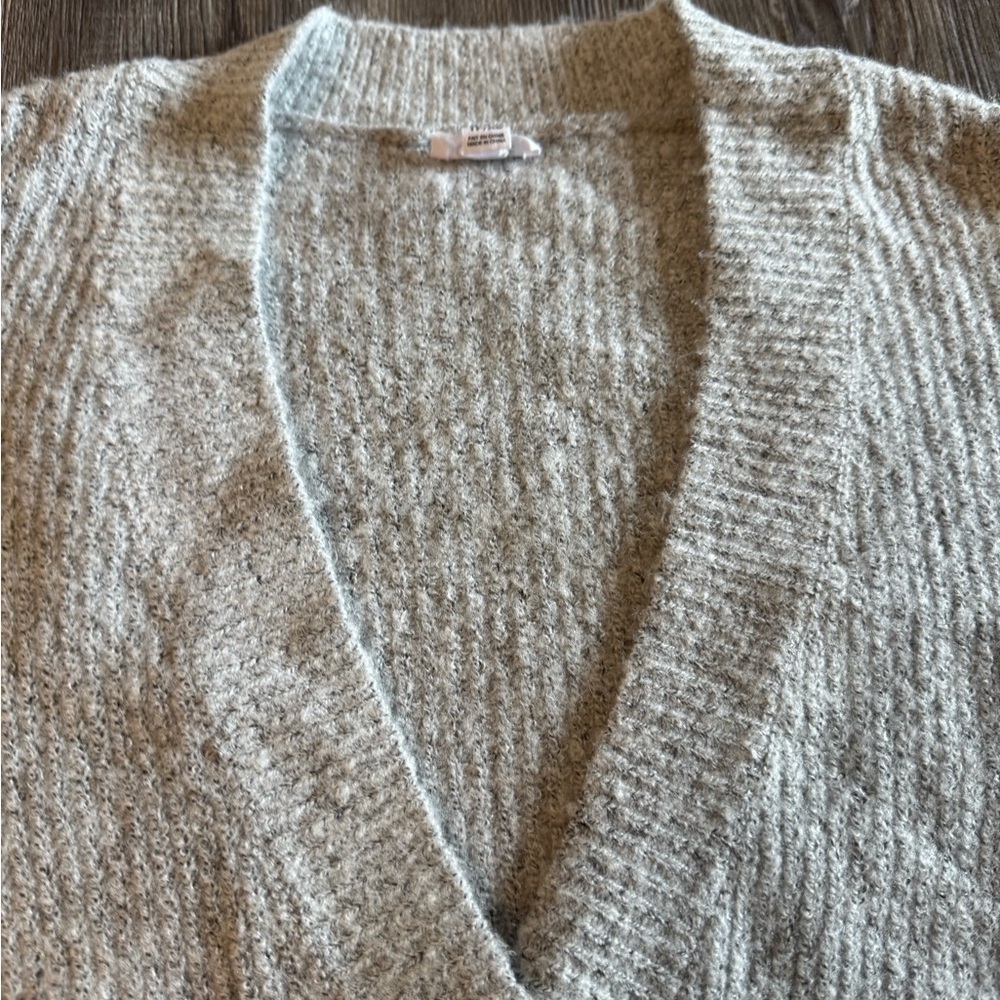 Garage Clothing Gray Crop Cardigan Sweater XS - Picture 3 of 3